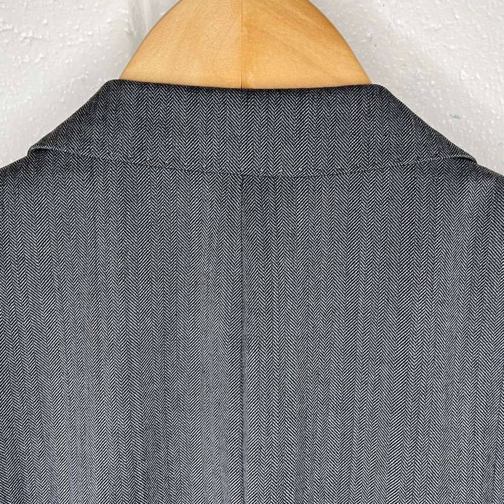 Hugo Boss Mens  Size 40L The Sweet87 Wool Metal Button Herringbone Blazer Jacket - Picture 10 of 16